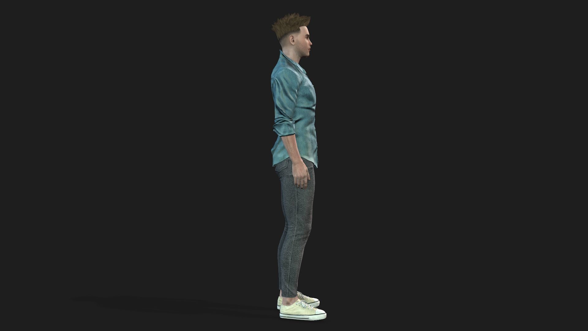 Rigged 3D Male Character Game and animation ready 3D model_9