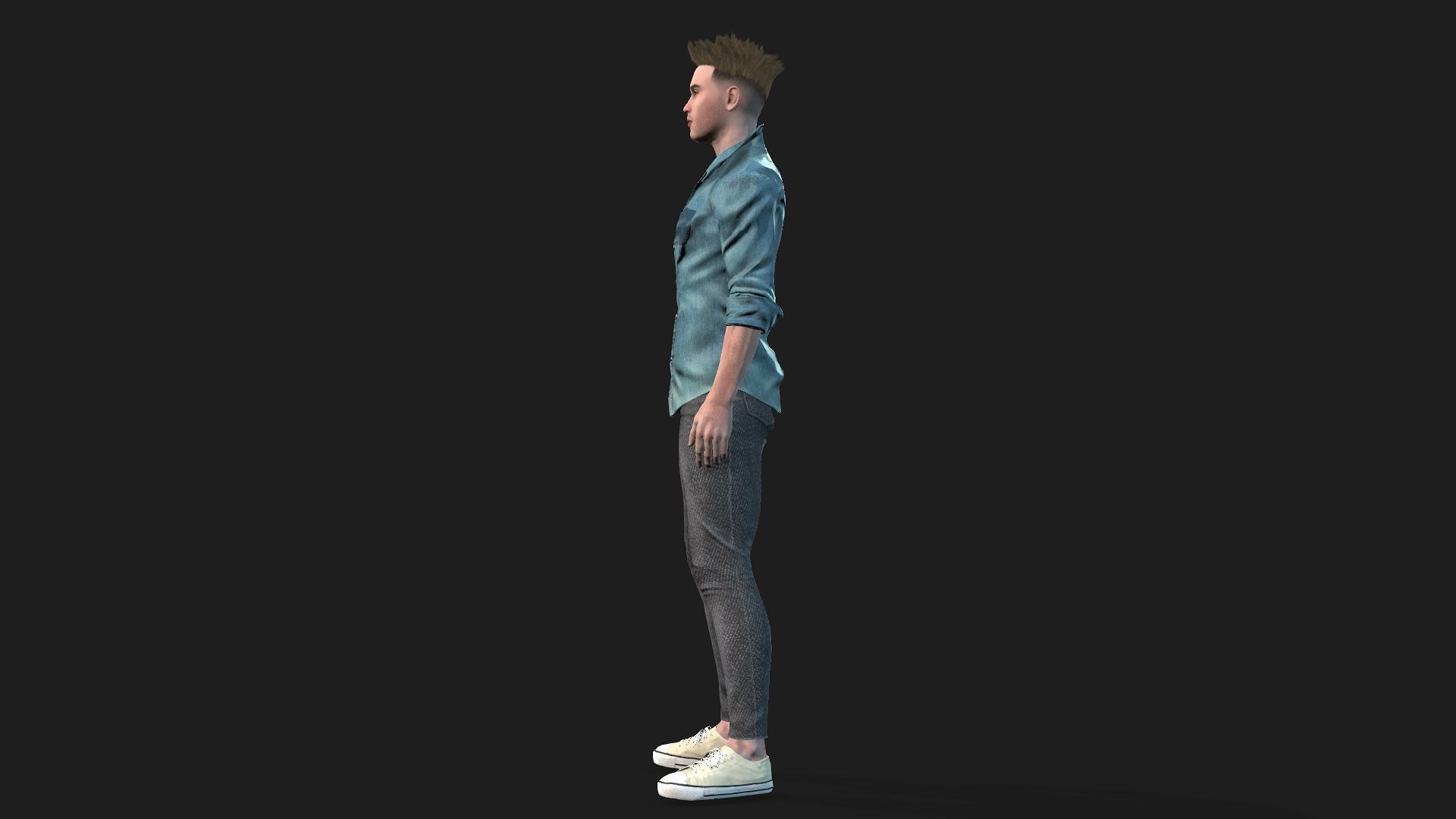 Rigged 3D Male Character Game and animation ready 3D model_8