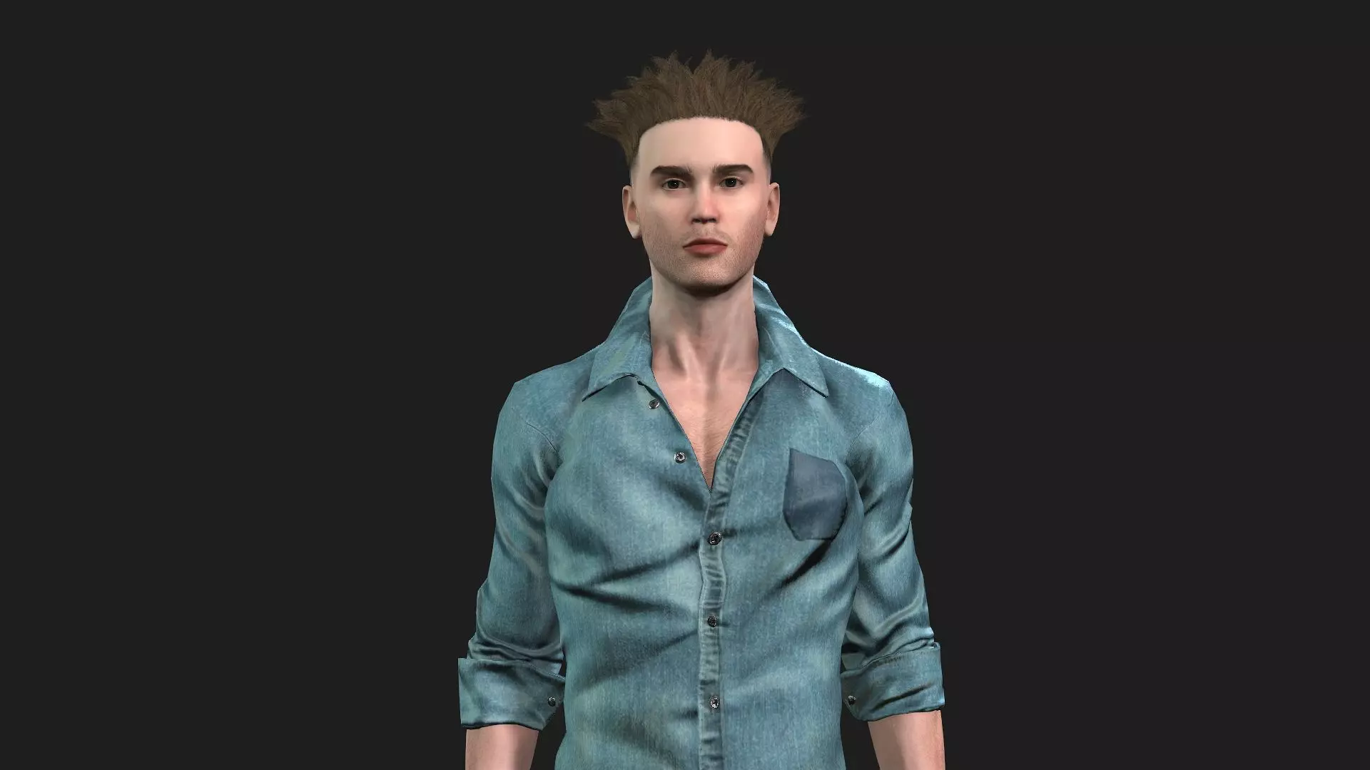 Rigged 3D Male Character Game and animation ready 3D model_0