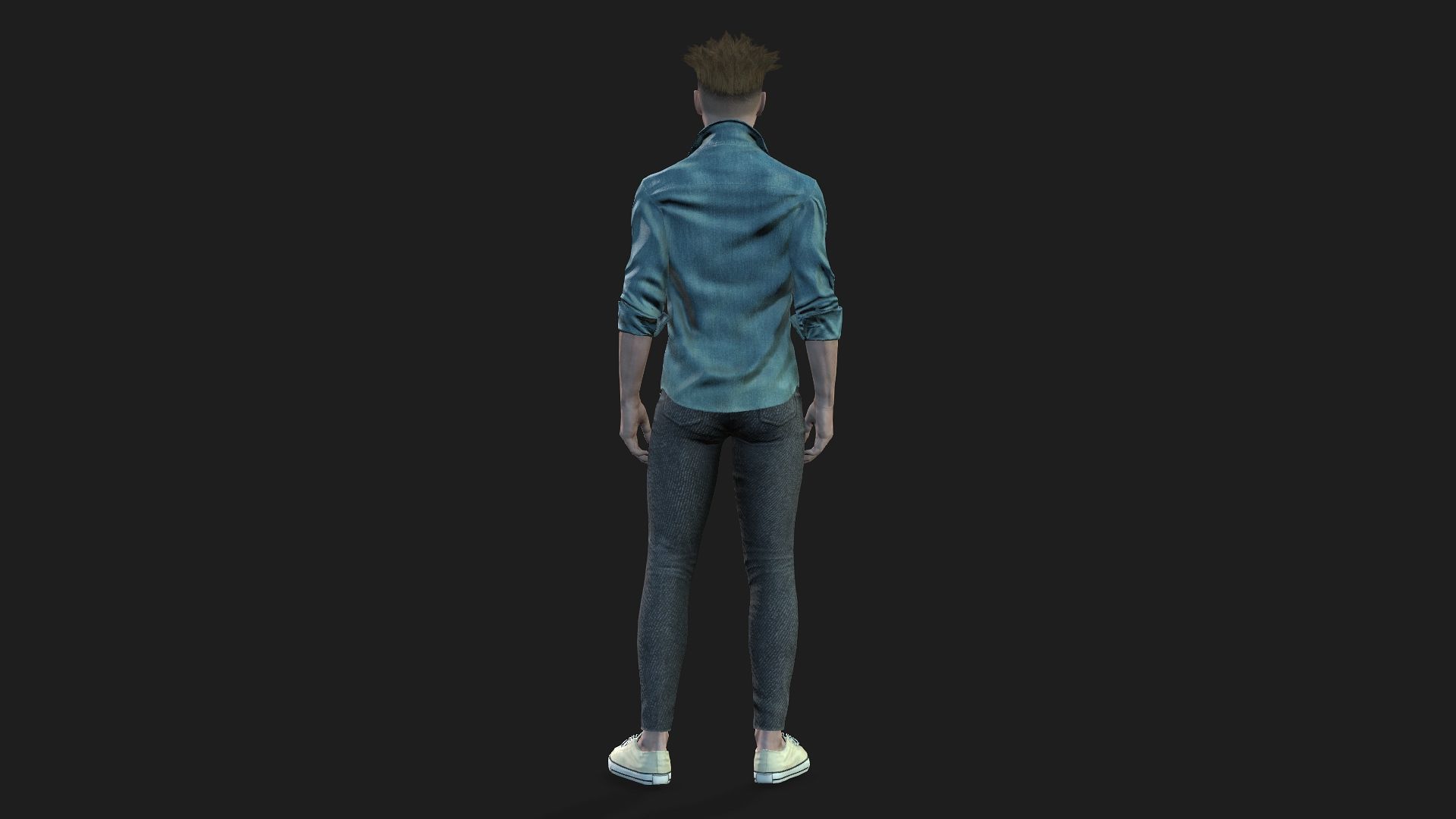 Rigged 3D Male Character Game and animation ready 3D model_4