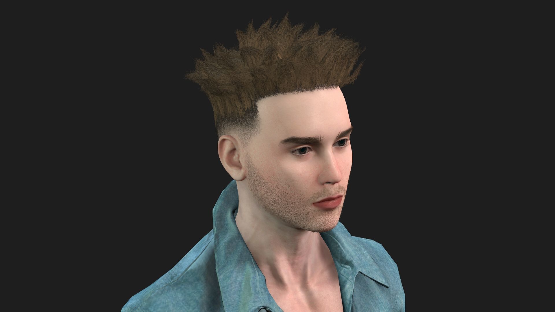 Rigged 3D Male Character Game and animation ready 3D model_11