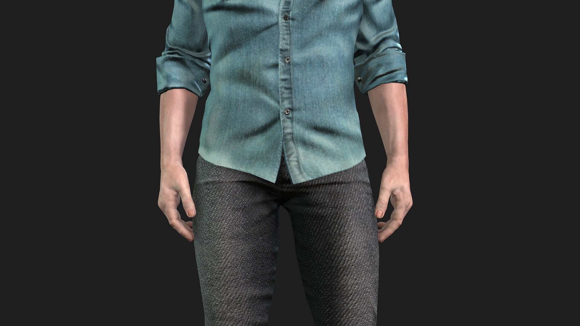 Rigged 3D Male Character Game and animation ready 3D model_15