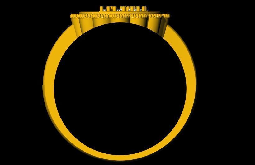 Letter R ring 3dm file 3D print model_20