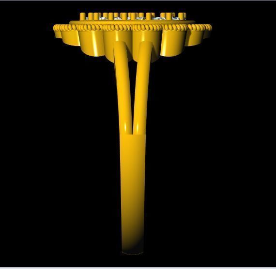 Letter R ring 3dm file 3D print model_25