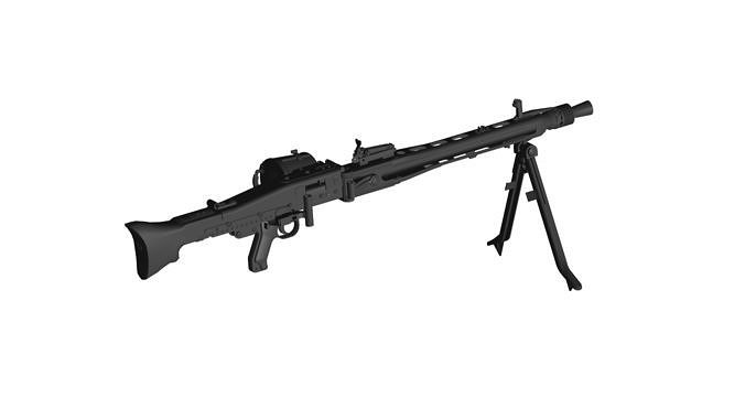 MG 42 machine gun 3D model