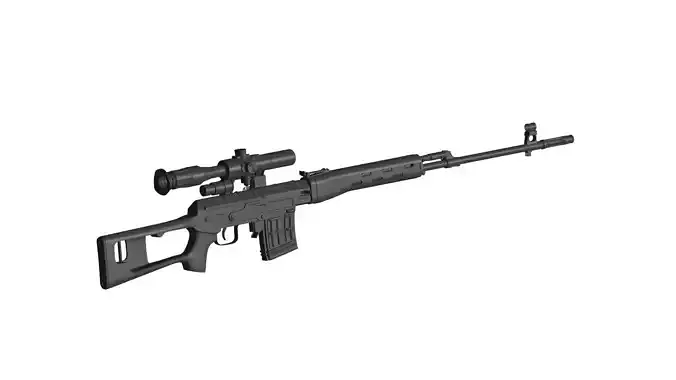 SVD Dragunov Sniper Rifle 3D model