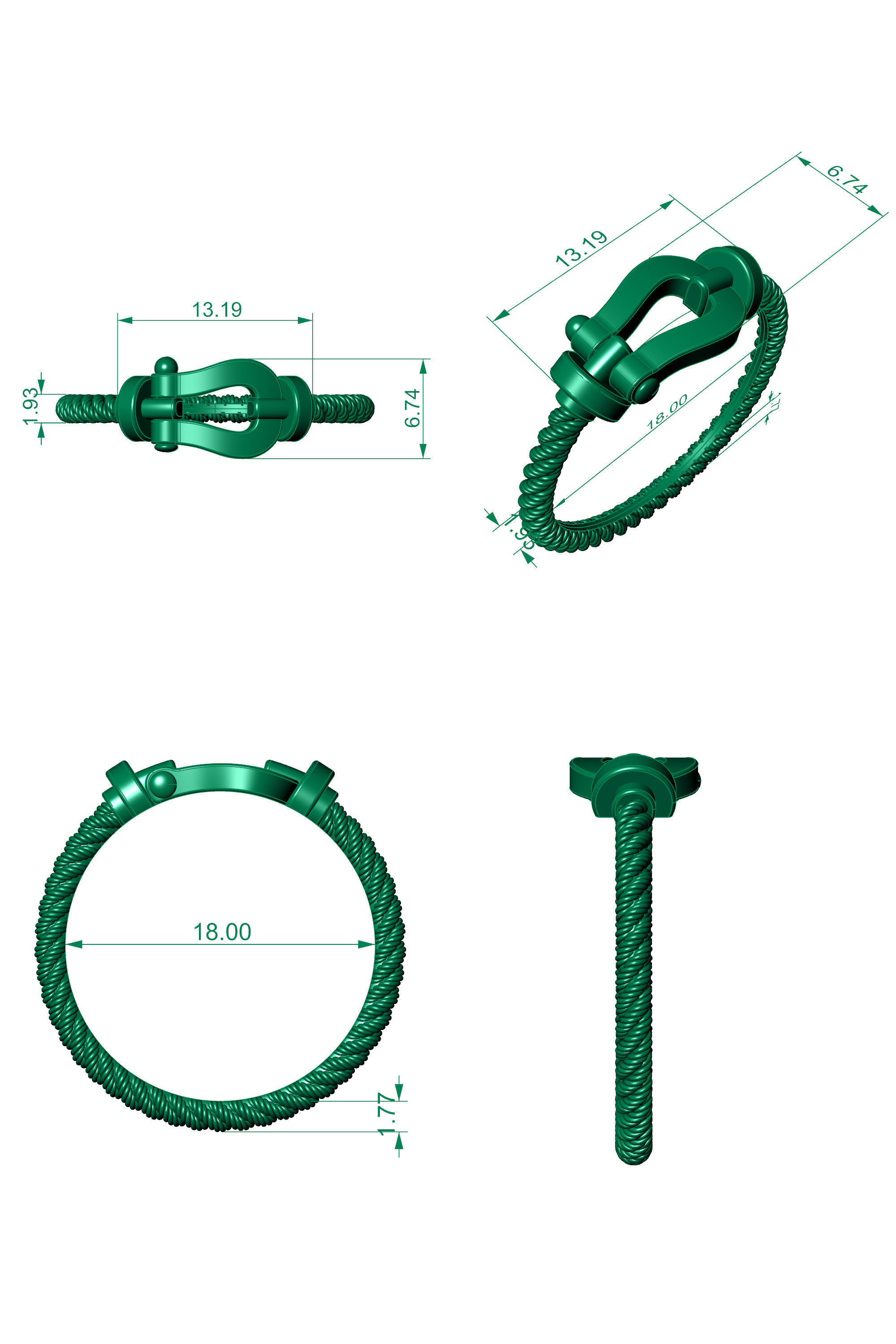 ring rope style fashion 3D print model_3