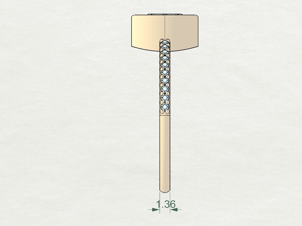 Oval Besel ring with side stones 3D print model_11