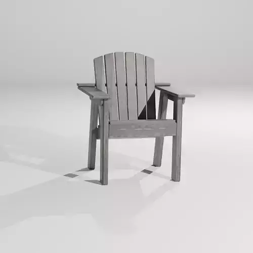 Stunning Wooden Adirondack Chair 3D Model