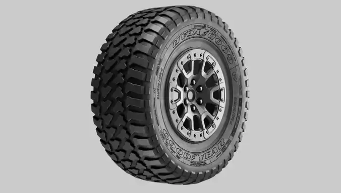 Good Year off road tire and rim 3D model 3D model