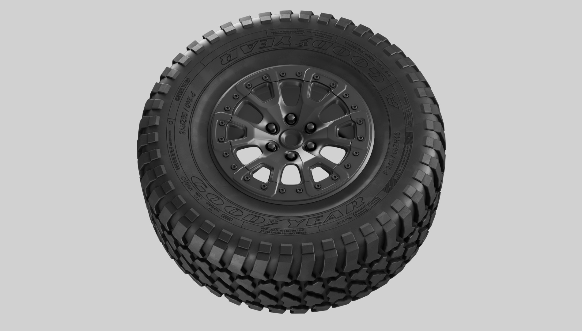 Good Year off road tire and rim 3D model 3D model_5
