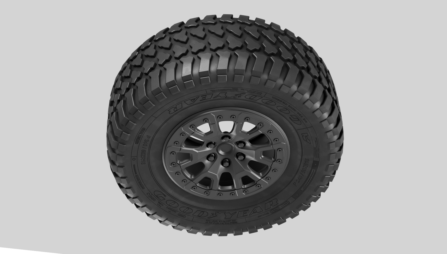 Good Year off road tire and rim 3D model 3D model_4