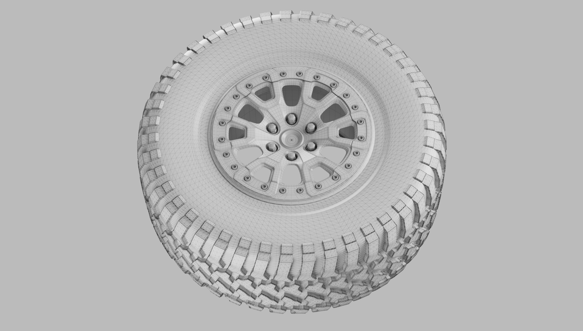 Good Year off road tire and rim 3D model 3D model_11