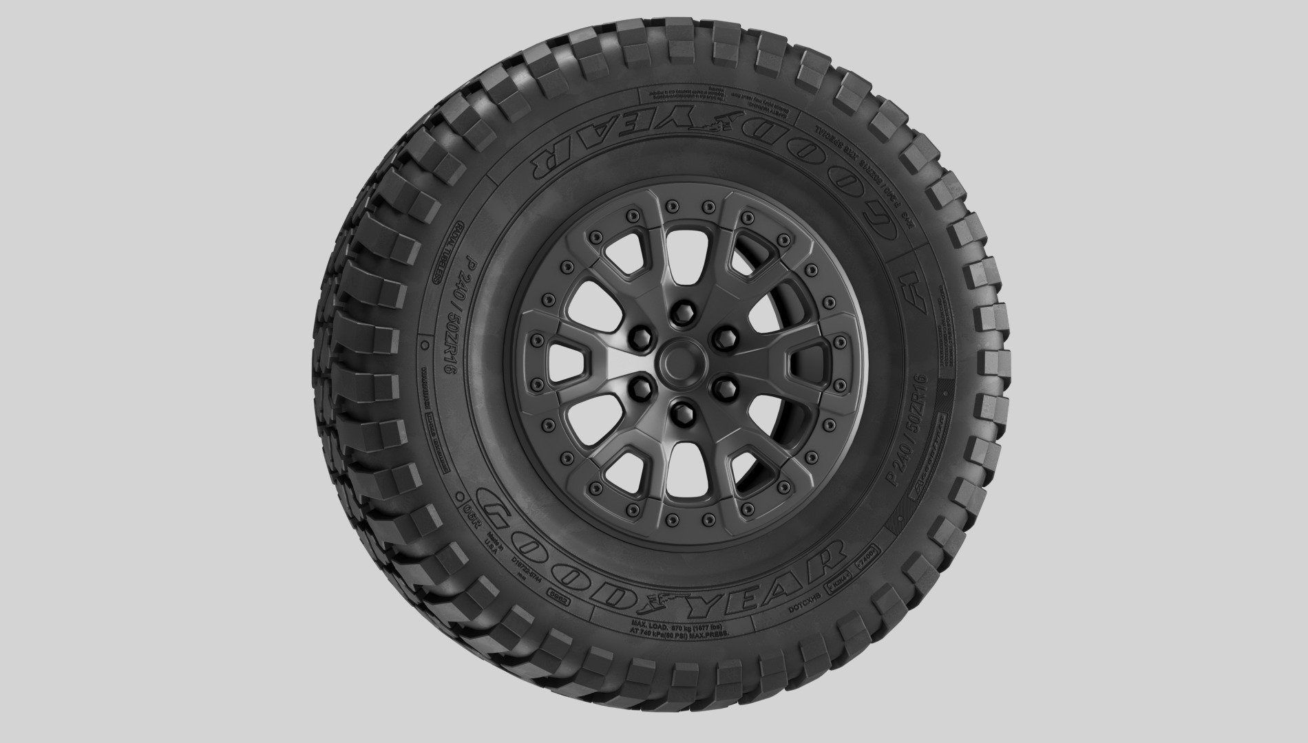 Good Year off road tire and rim 3D model 3D model_2