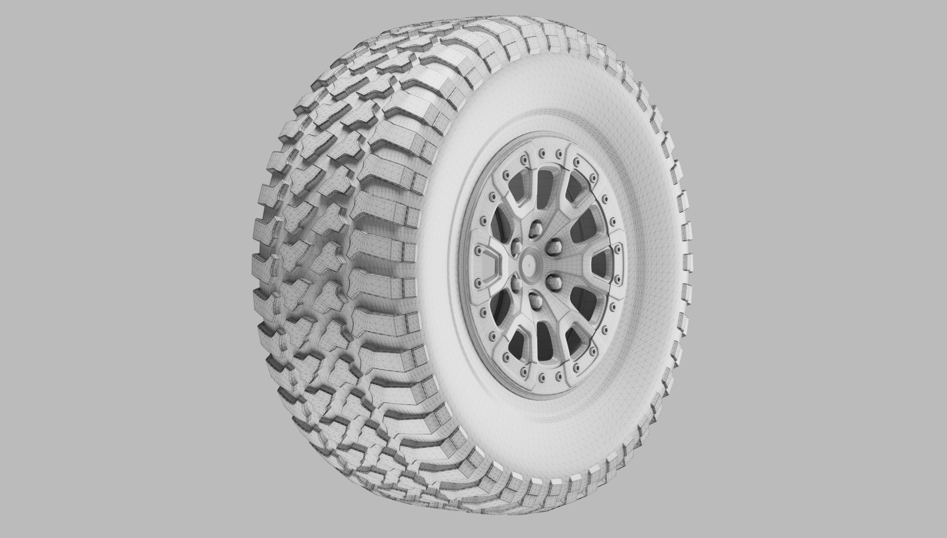 Good Year off road tire and rim 3D model 3D model_6