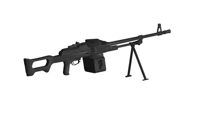 PK machine gun 3D model