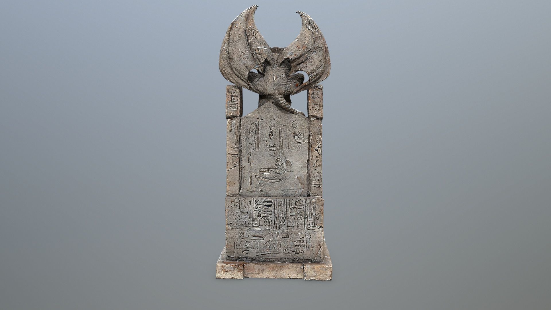 Devil Stone Throne Low-poly 3D model_7