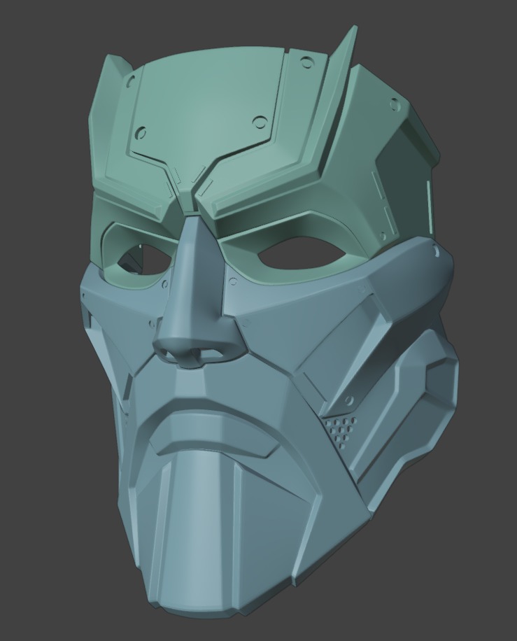 Zeus Mask Cosplay STL 3d print file 3D print model_4