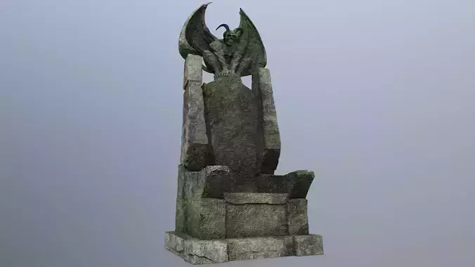 Devil Stone Throne Low-poly 3D model