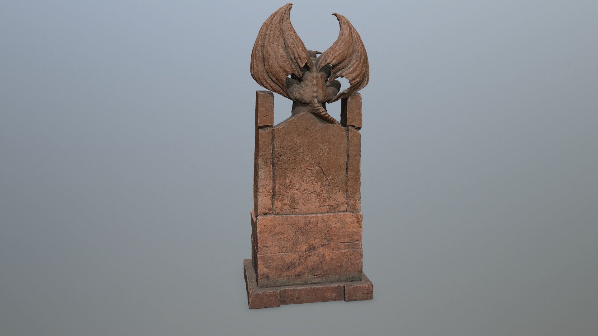 Devil Stone Throne Low-poly 3D model_7