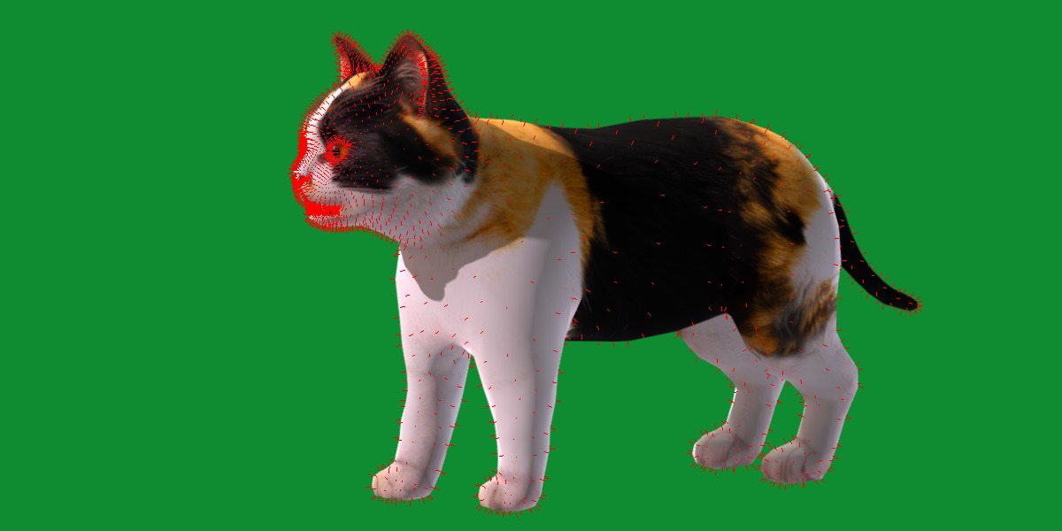 Calico Kitten Cat Low-poly 3D model_12