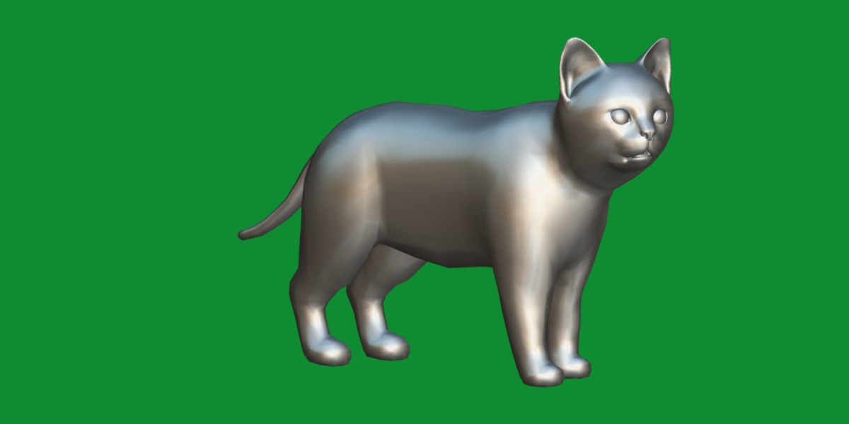 Calico Kitten Cat Low-poly 3D model_8