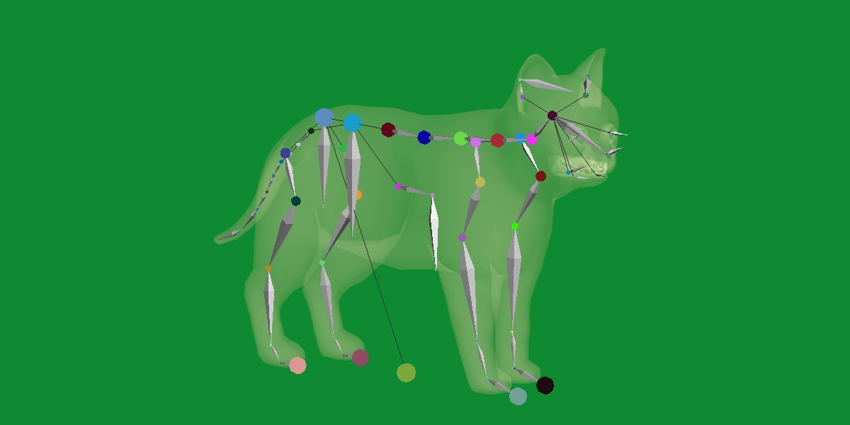 Calico Kitten Cat Low-poly 3D model_20