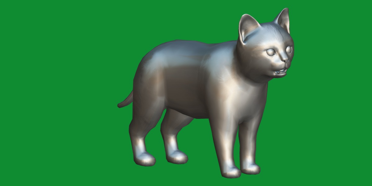 Calico Kitten Cat Low-poly 3D model_9