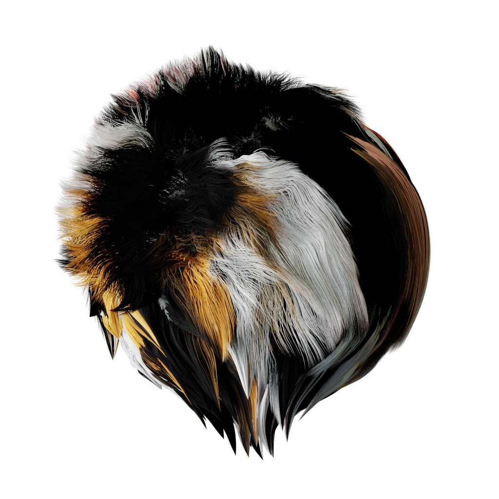 Calico Kitten Cat Low-poly 3D model_36