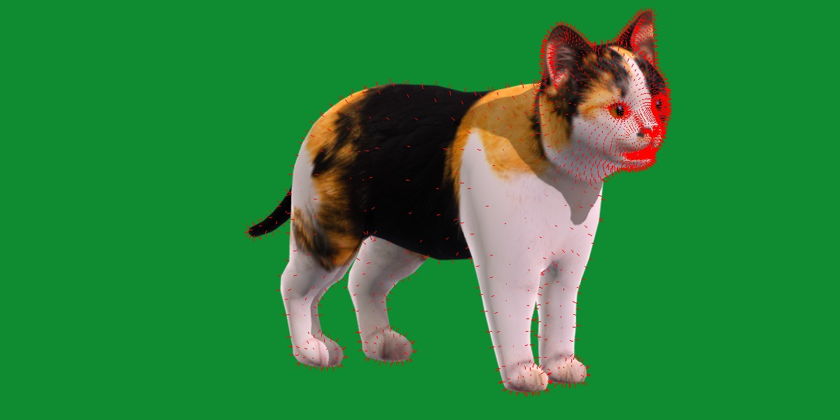 Calico Kitten Cat Low-poly 3D model_13
