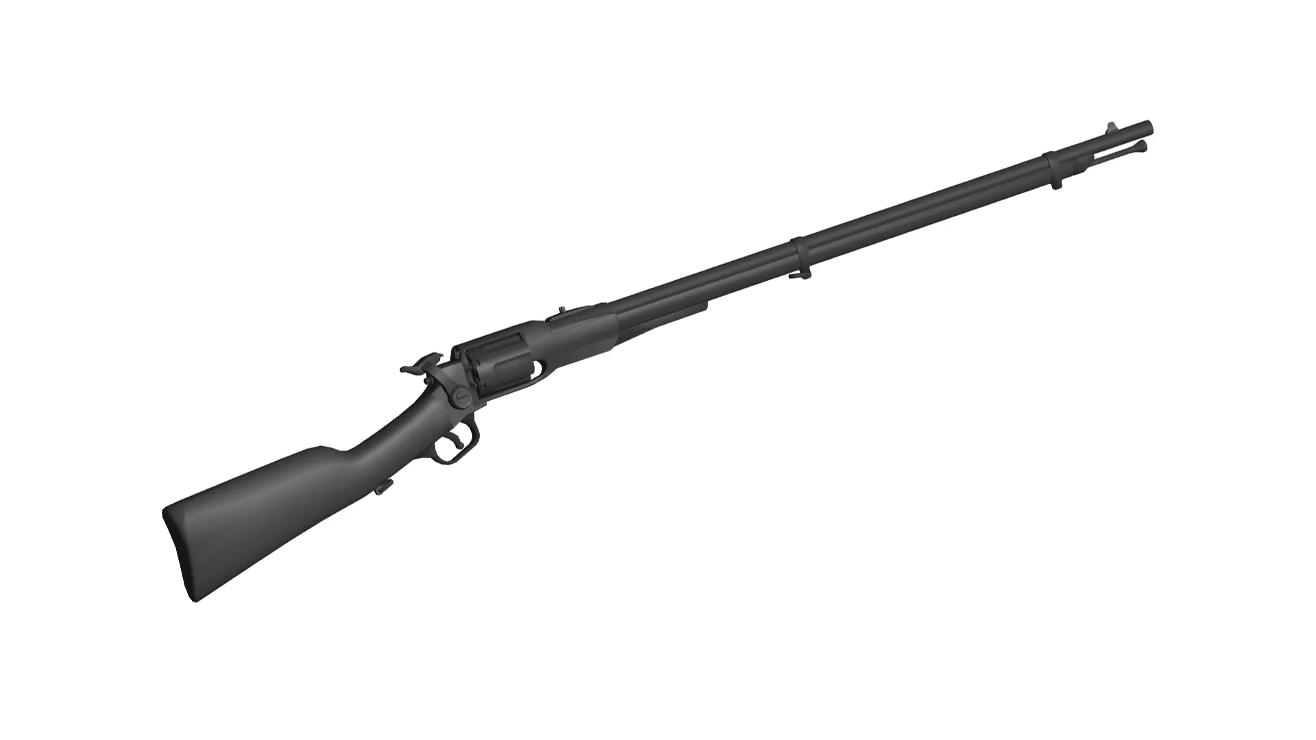 Revolver Action Rifles 3D model_0