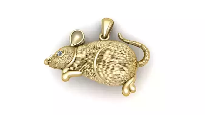 Rat Pendant 3d Printable Model 3D print model