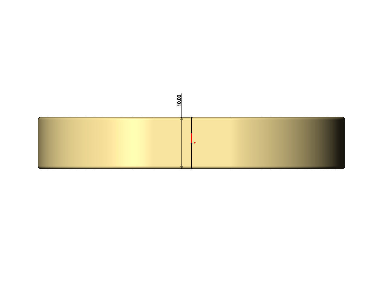 Square flat cross section bangle bracelet size M 55mm 3D print model_7