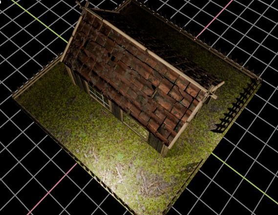 3d log cabin Low-poly 3D model_17