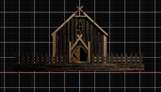 3d log cabin Low-poly 3D model_10