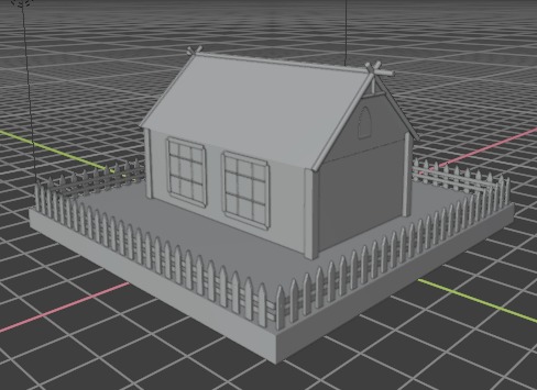 3d log cabin Low-poly 3D model_13