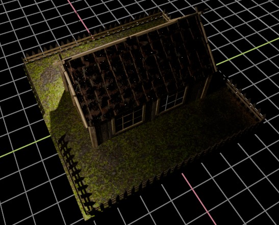 3d log cabin Low-poly 3D model_16