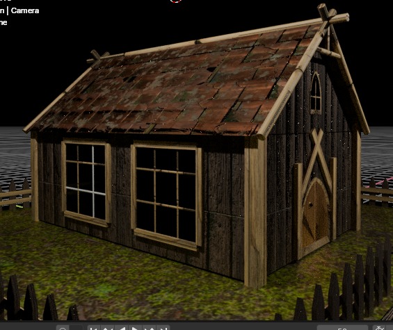 3d log cabin Low-poly 3D model_6