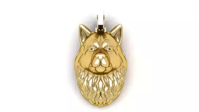 Wolf Pendant 3d Printable Model
