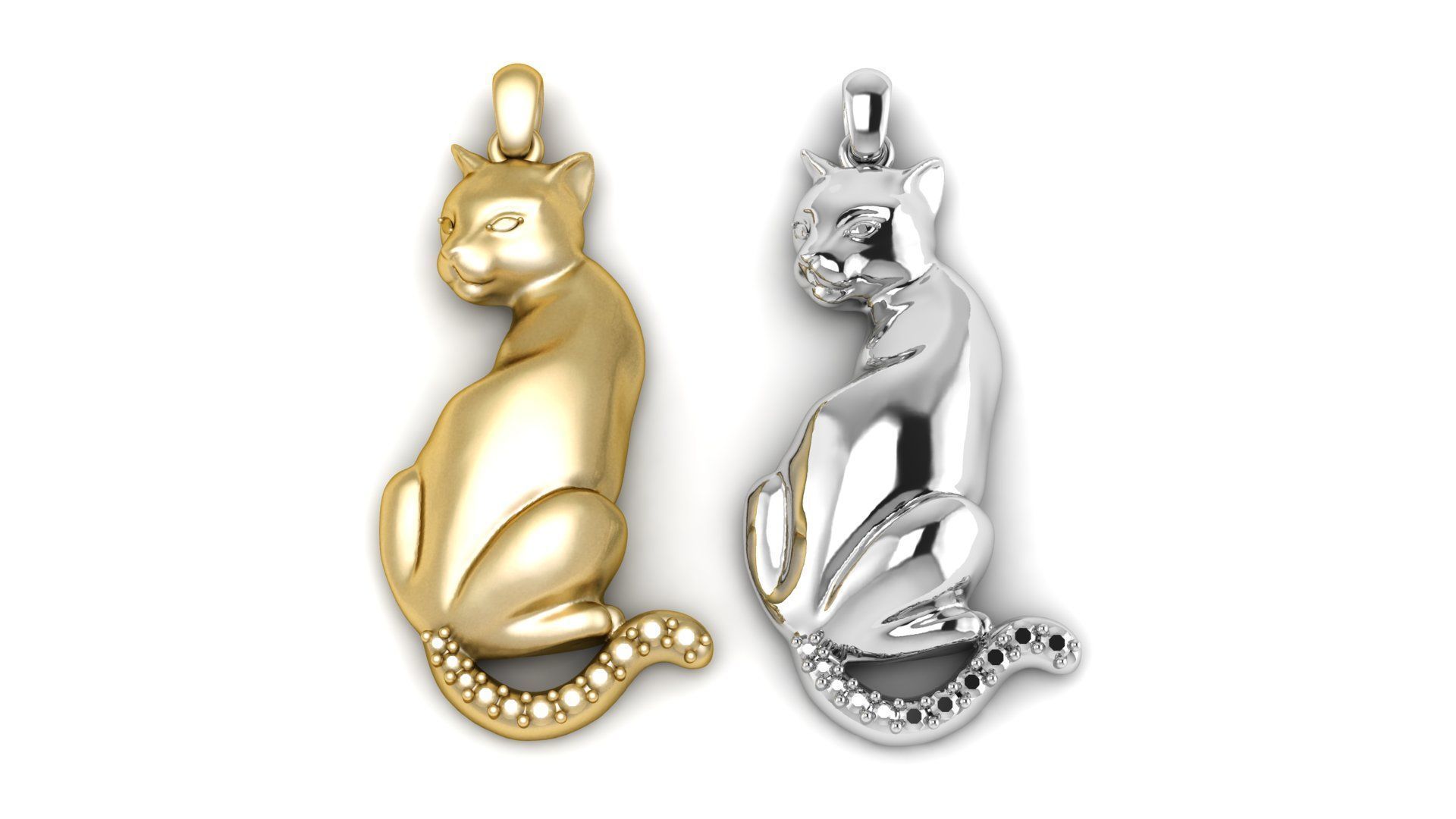 Cat Pendant 3d Printable Model 3D print model_1