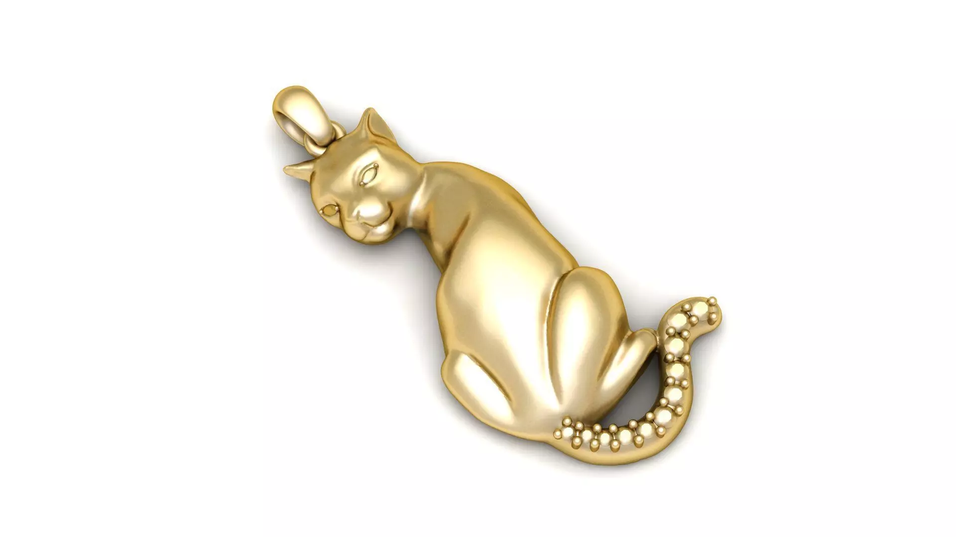 Cat Pendant 3d Printable Model 3D print model_0