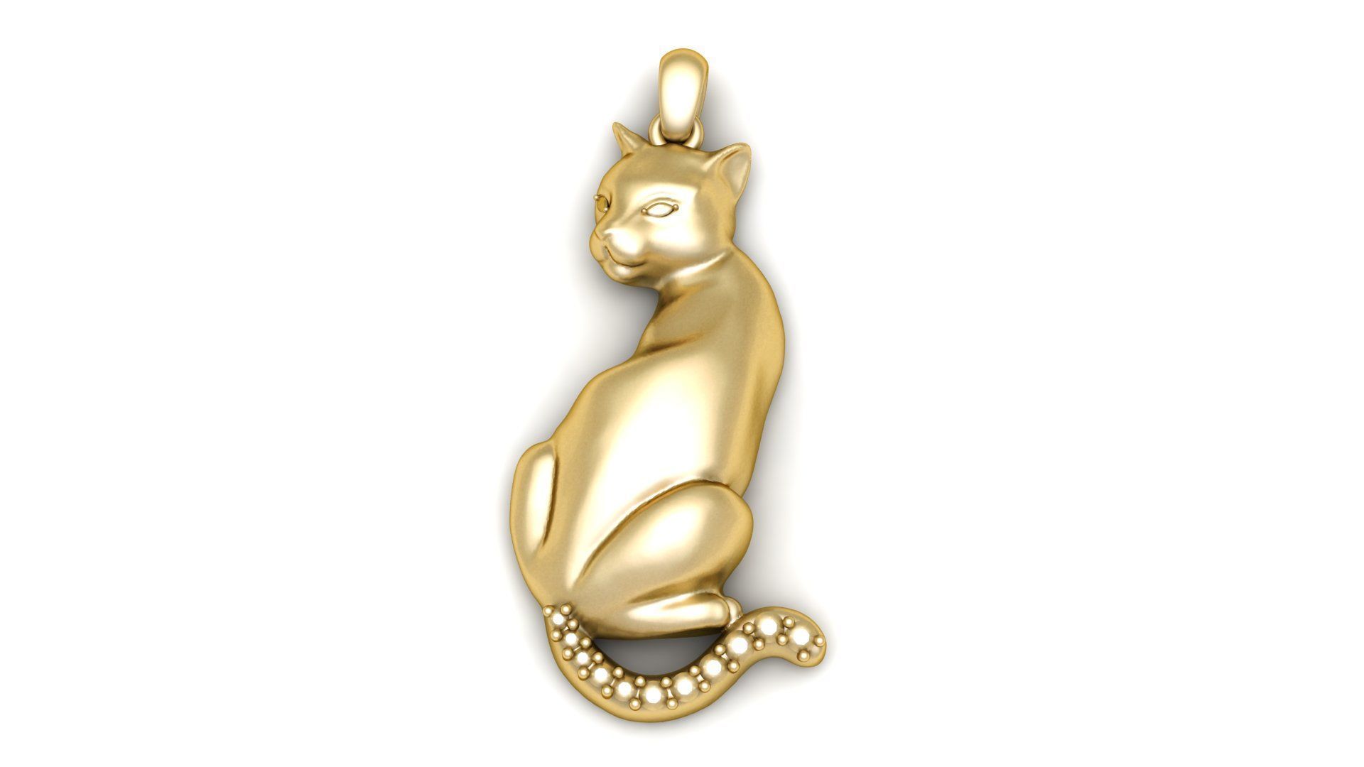 Cat Pendant 3d Printable Model 3D print model_3