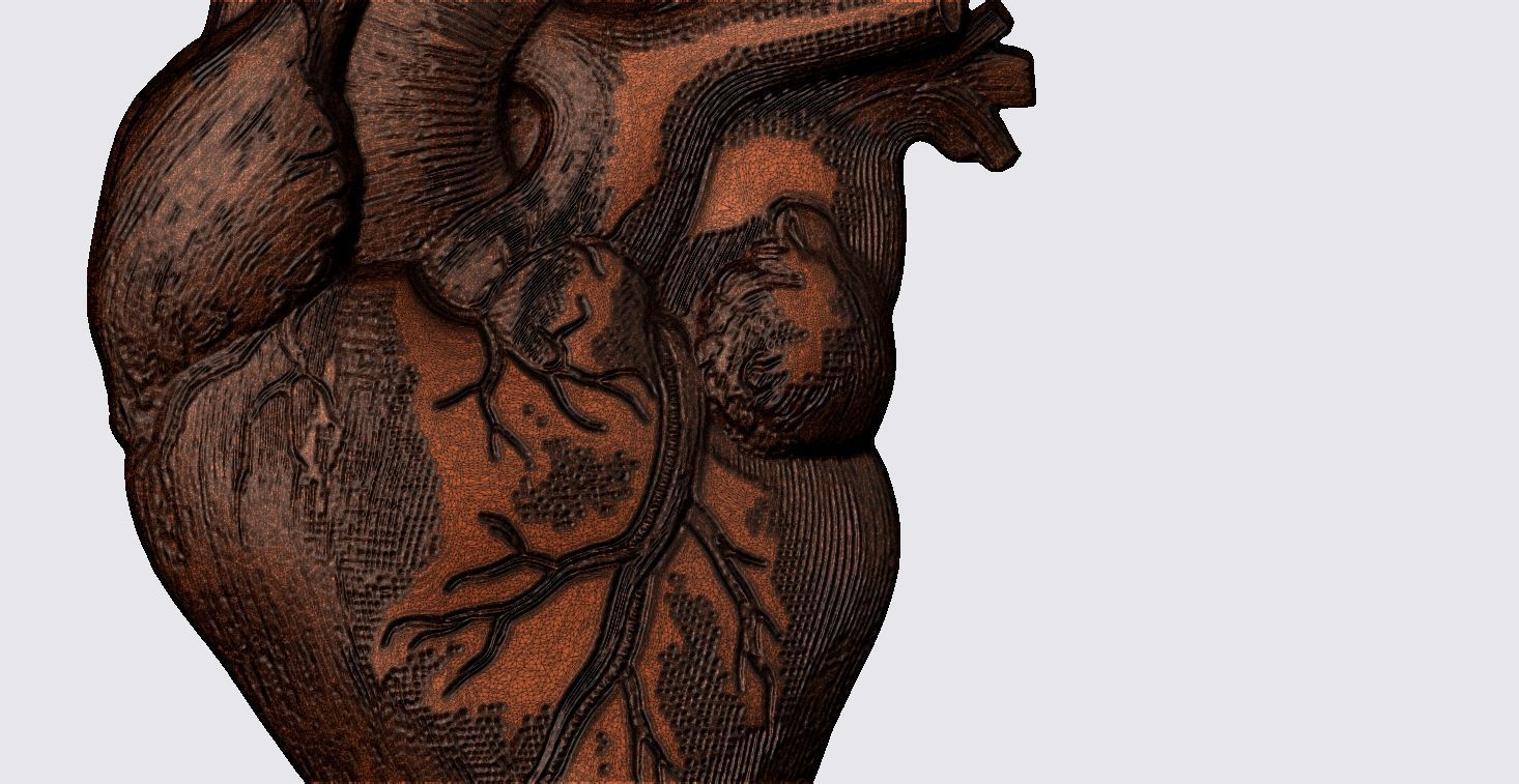 Real Heart Pendant 3D print model_7