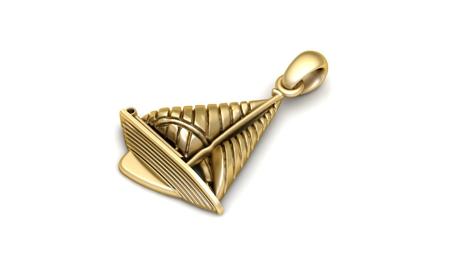 Sailboat Pendant 3d Printable Model 3D print model_3