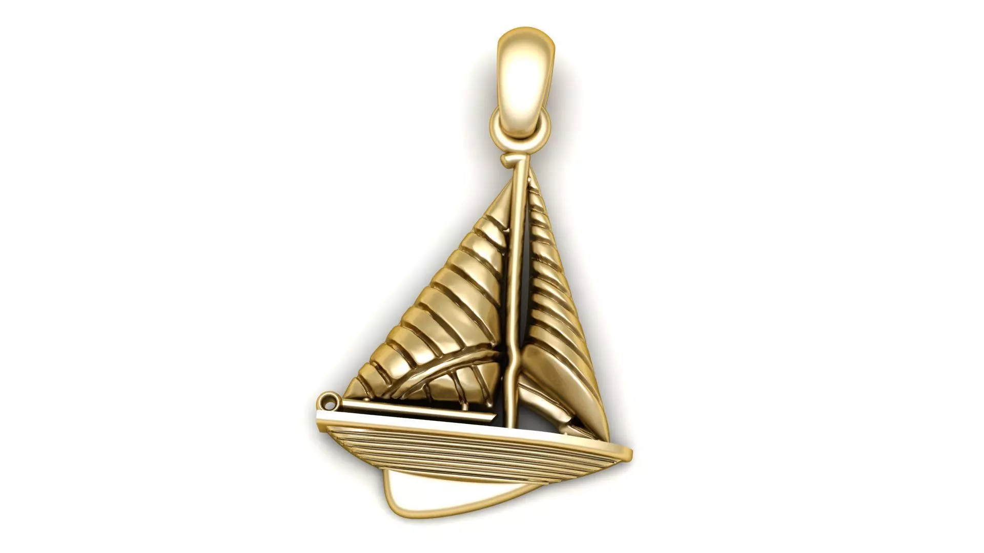 Sailboat Pendant 3d Printable Model 3D print model_0