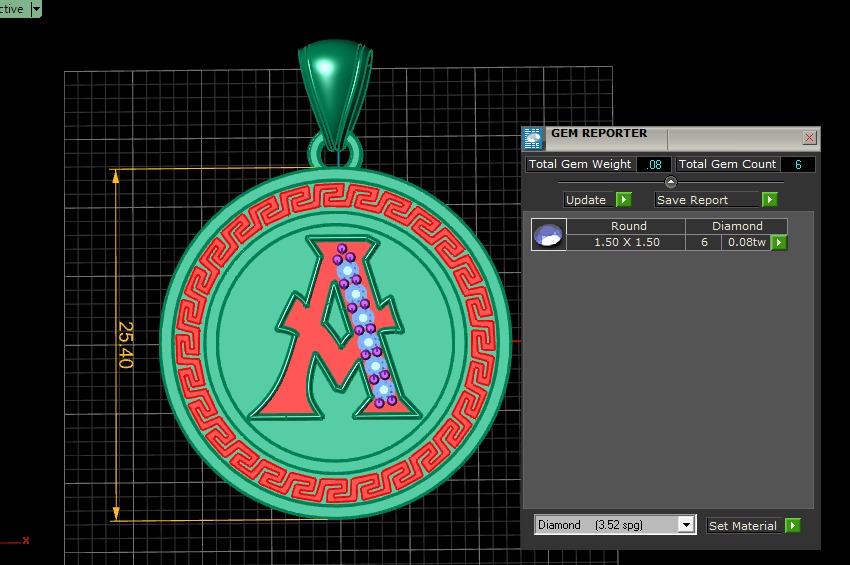 Alphabet A Pendant 3d Printable Model 3D print model_5