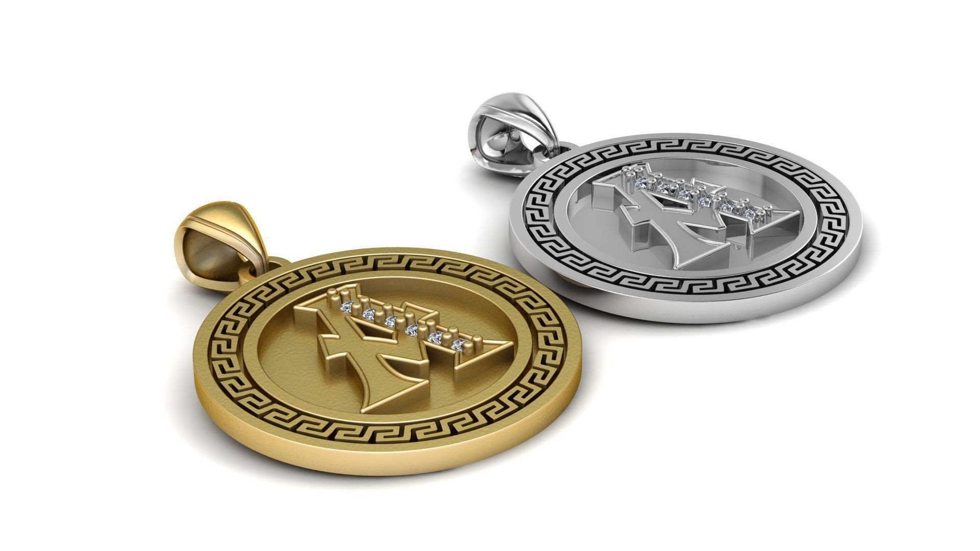 Alphabet A Pendant 3d Printable Model 3D print model_1