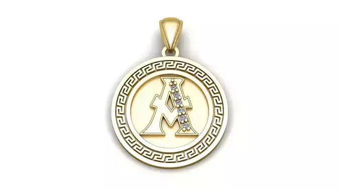 Alphabet A Pendant 3d Printable Model 3D print model Alphabet A Pendant 3d Printable Model 3D print model