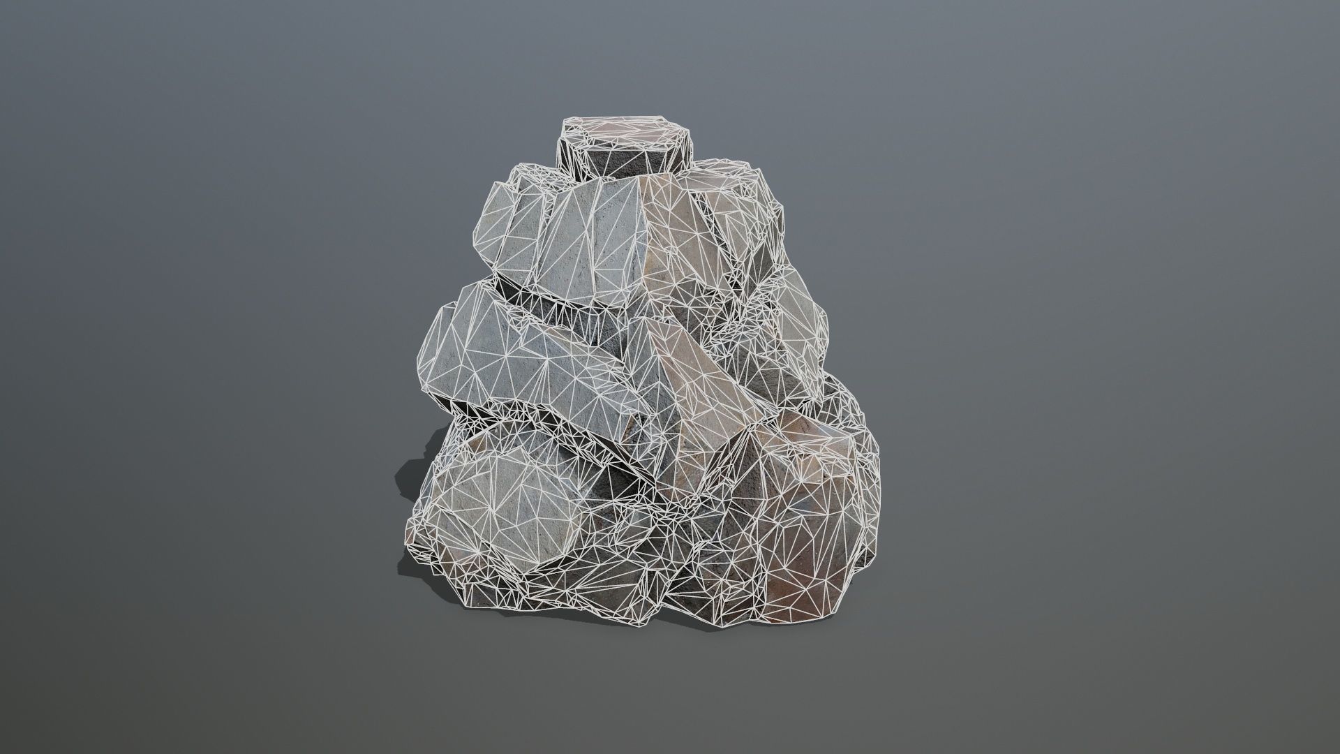 desert rocks Low-poly 3D model_11