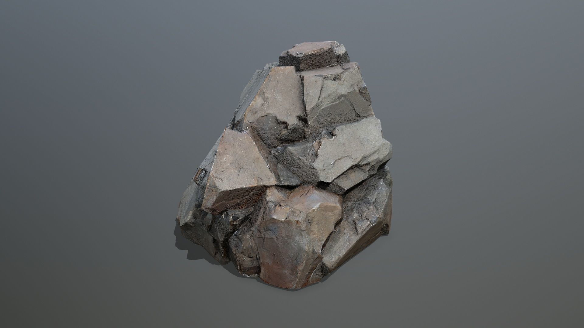 desert rocks Low-poly 3D model_3